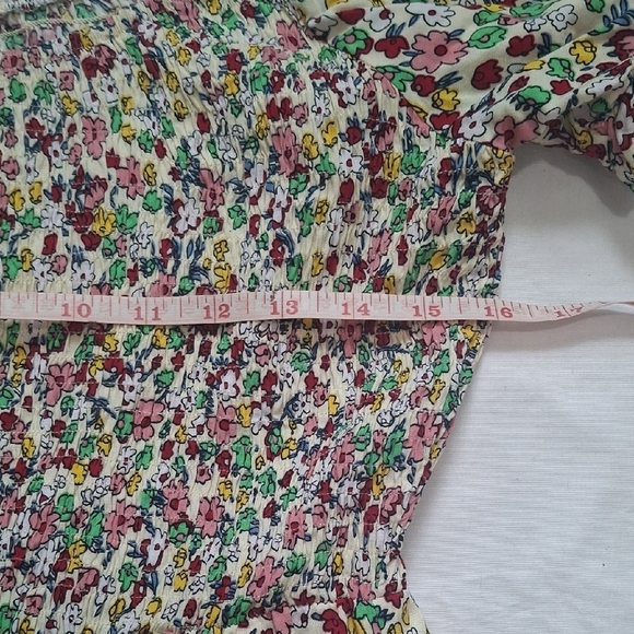 Bohemia Floral Puff Sleeve Flounce Sleeve. Women's Dress Size L - Picture 6 of 12